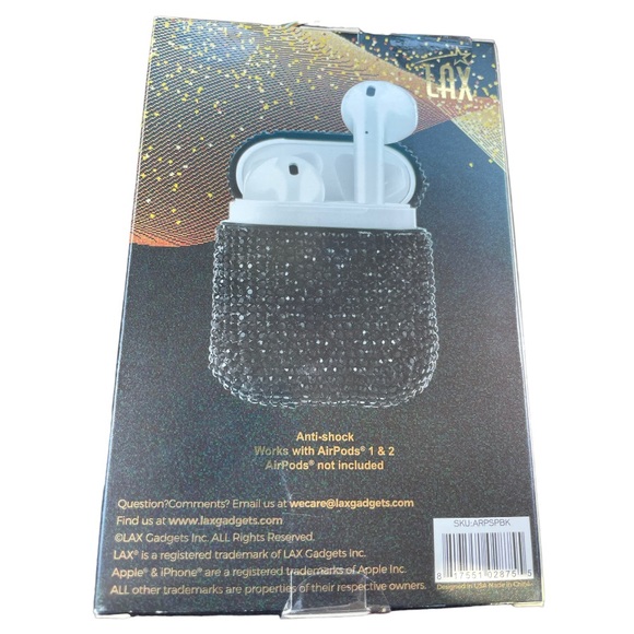 Black Rhinestone Airpods Case - Picture 2 of 7